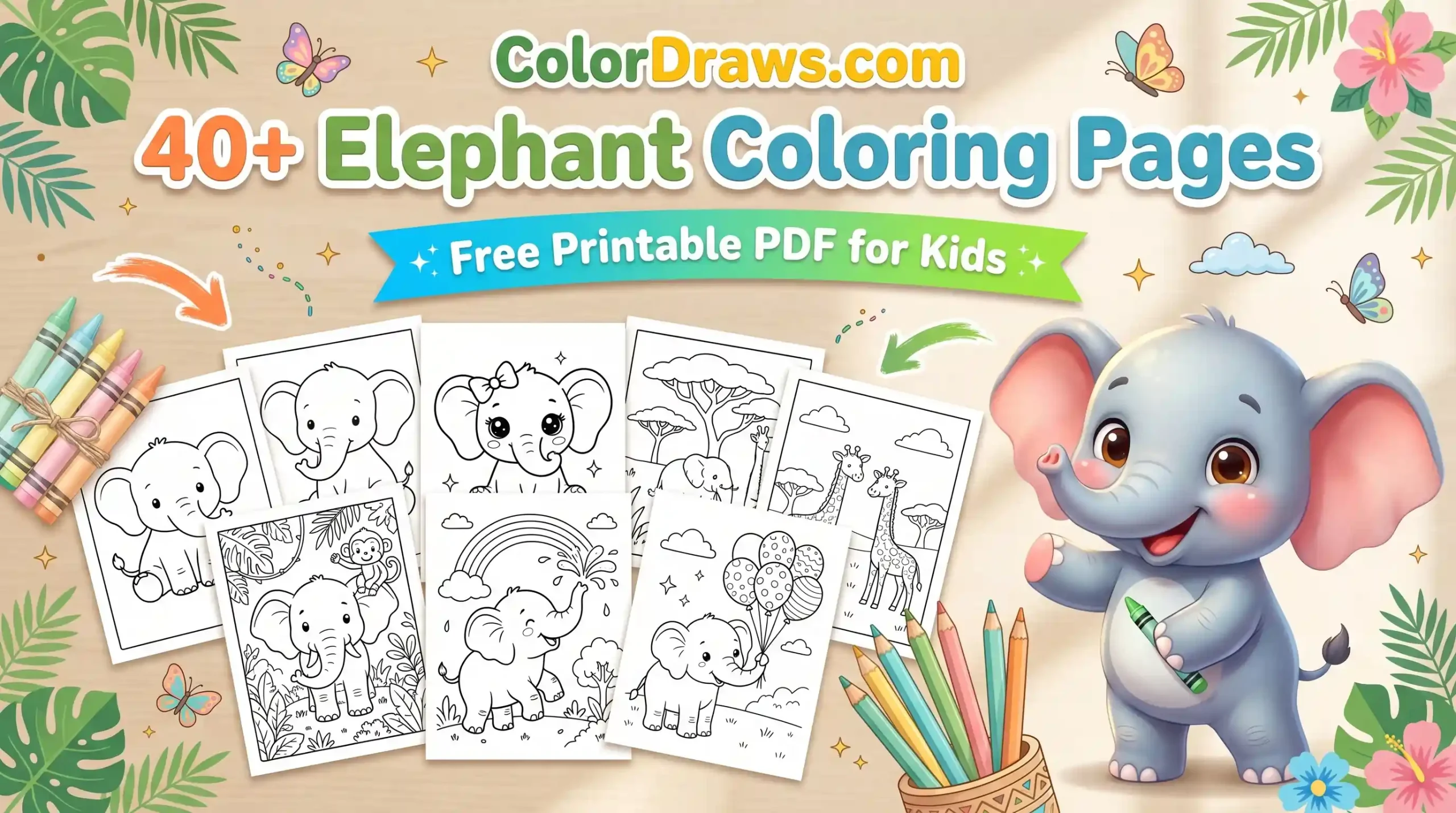 Elephant Coloring Pages
